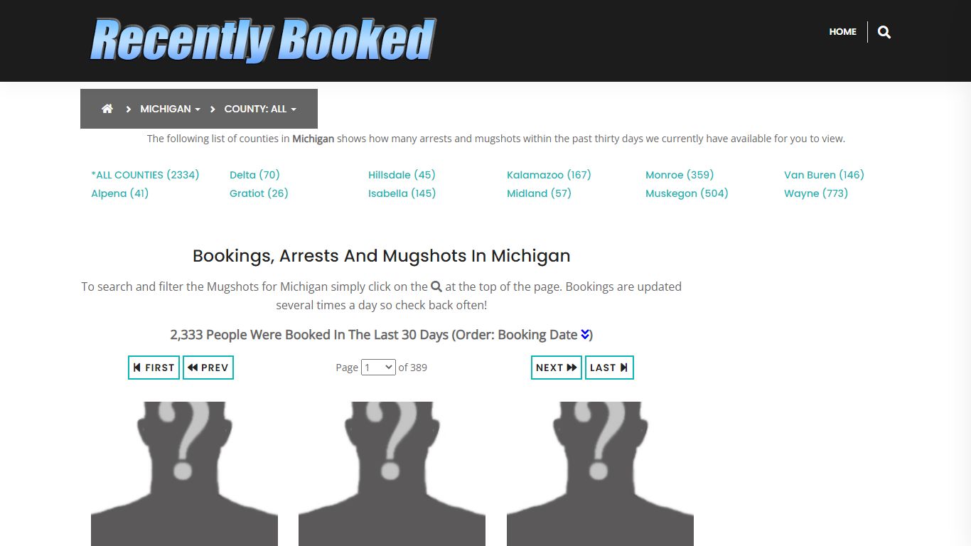 Bookings, Arrests and Mugshots in Van Buren County, Michigan